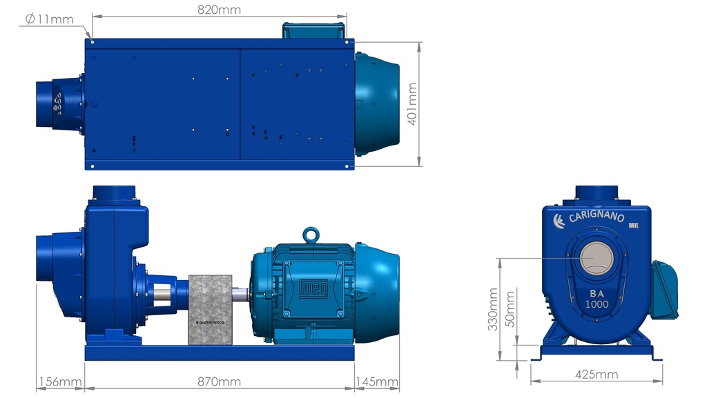 Base soporte BA 1000 - C160M + CM